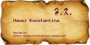 Hausz Konstantina névjegykártya